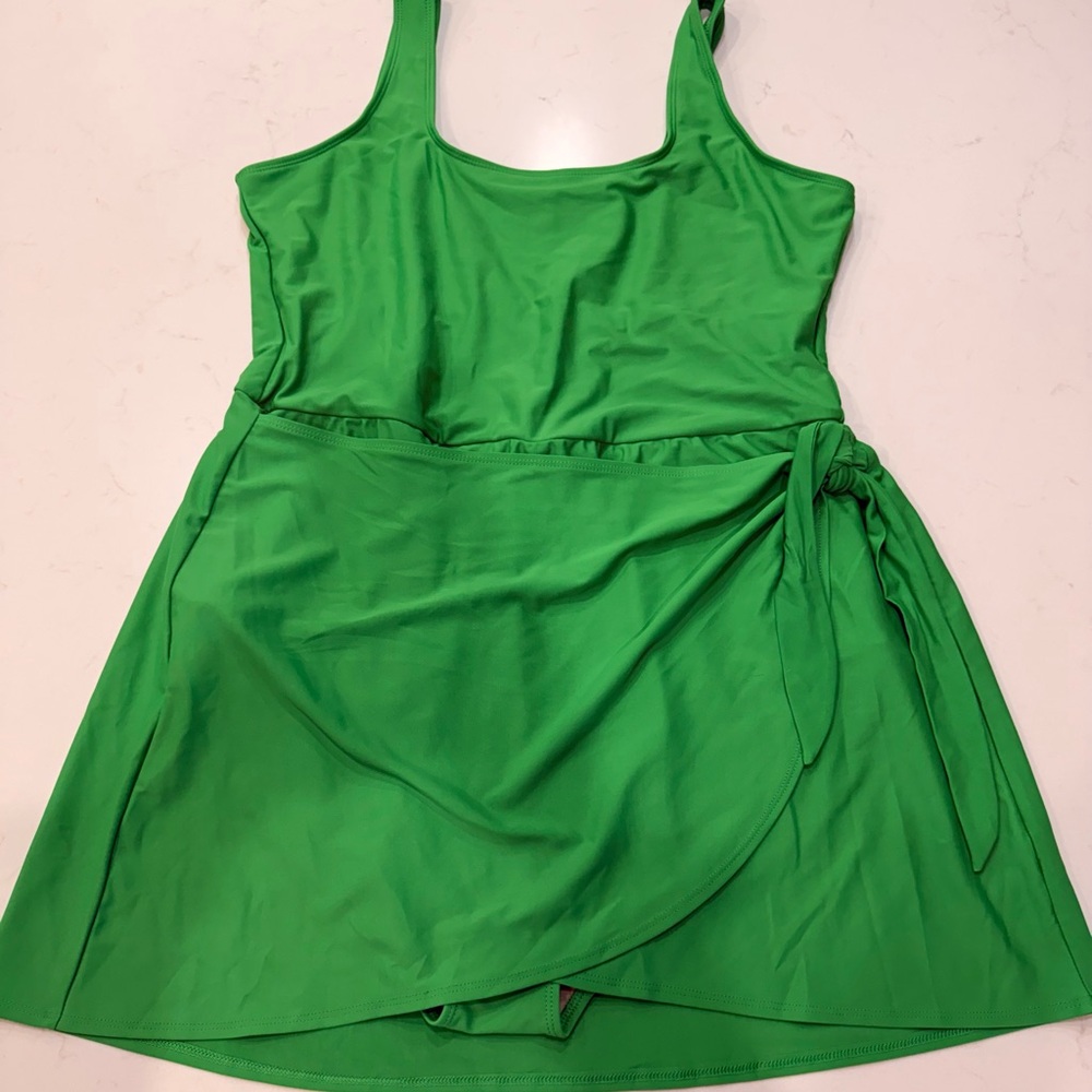 EUC – Old Navy Side-Tie Swim Dress – Green – X-Large - Picture 4 of 4